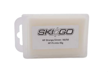 Высокофторовый парафин Ski-Go, оранжевый/зеленый, 45г - купить