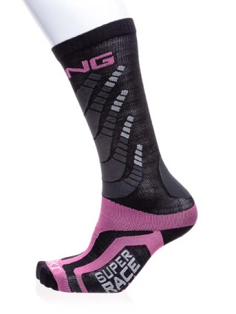 Носки Spring Ski Race, чёрный-фуксия - купить