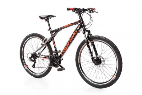 Велосипед CAPRIOLO MTB ADRENALIN, рама сталь 18'', колёса 26'' (чёрный-красный) - купить