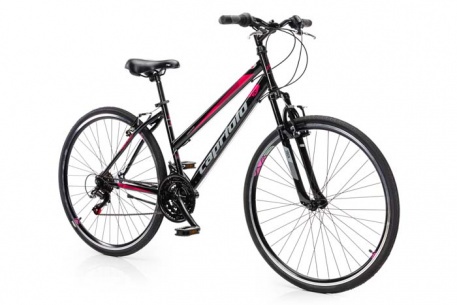 Велосипед CAPRIOLO TOURING TREK SUNRISE LADY, рама сталь 17'', колёса 28'' (чёрный-розовый) - купить