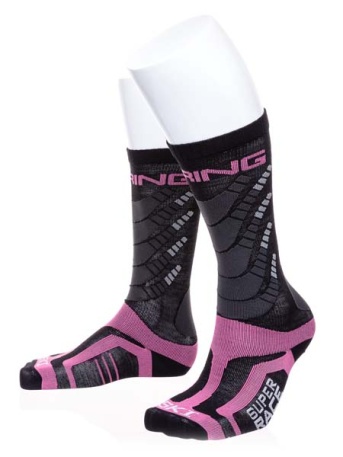 Носки Spring Ski Race, чёрный-фуксия - купить