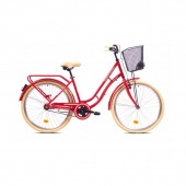 Велосипед CAPRIOLO CITY PICNIC (FIX), рама сталь 17'', колёса 26'' (красный - бежевый)