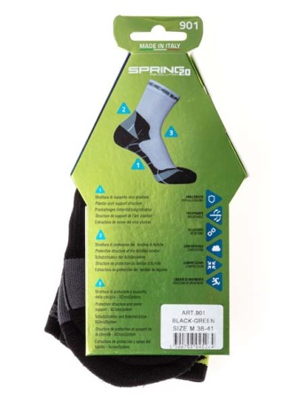 Носки Spring Progressive Prevention Plus, чёрный-серый-зелёный - купить