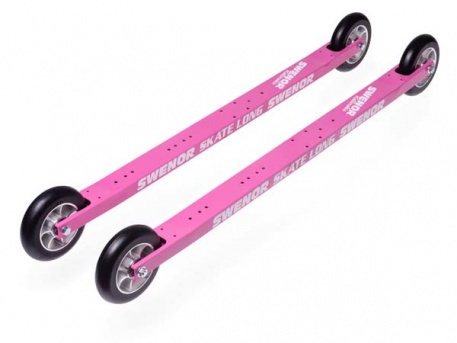 Лыжероллеры SWENOR с удлинённой платформой для конькового хода, модель Skate Long (1) Pink Edition - купить