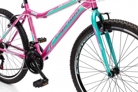 Велосипед CAPRIOLO MTB DIAVOLO DX 600, рама сталь 17'', колёса 26'' (розовый-бирюзовый) - купить