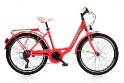 Велосипед CAPRIOLO CITY ELLA (1 X 6), рама сталь 13'', колёса 24'' (розовый)