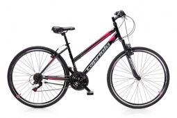 Велосипед CAPRIOLO TOURING TREK SUNRISE LADY, рама сталь 17'', колёса 28'' (чёрный-розовый)
