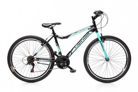 Велосипед CAPRIOLO MTB DIAVOLO, рама сталь 17'', колёса 26'' (чёрный-бирюзовый) - купить