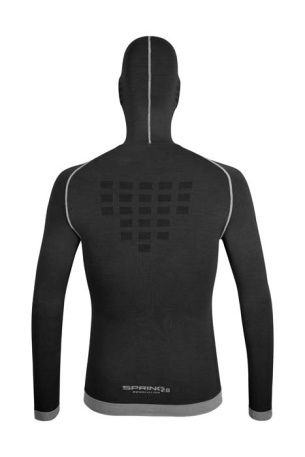 Мужская толстовка Spring с шерстью мериноса, с капюшоном, антрацит - купить