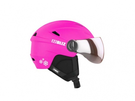 Горнолыжный шлем для детей, модель "BLIZ Jet Kids Visor M14 Pink" - купить