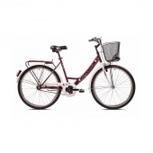 Велосипед CAPRIOLO CITY PARIS LADY, рама сталь 19'', колёса 26'' (фиолетовый-белый)