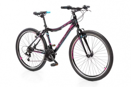 Велосипед CAPRIOLO MTB ATTACK, рама алюминий 17'', колёса 26'' (чёрный-розовый) - купить