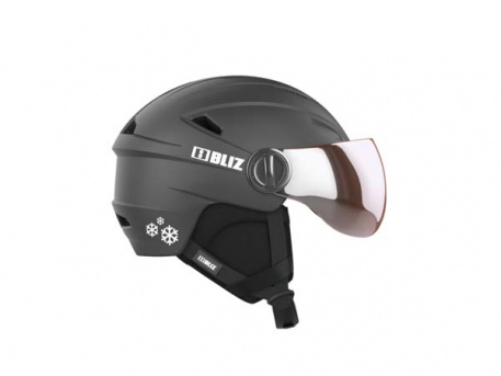 Горнолыжный шлем для детей, модель "BLIZ Jet Kids Visor M14 Black" - купить