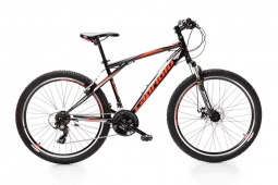 Велосипед CAPRIOLO MTB ADRENALIN, рама сталь 18'', колёса 26'' (чёрный-красный)
