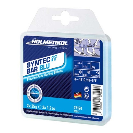 Гоночный бесфторовый парафин Syntec Bar FF BLUE, 2х35г - купить