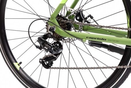 Велосипед CAPRIOLO TOURING TREKKING ROADSTER MAN, рама алюминиевая 22'',колёса 28'' (зелёный-чёрный) - купить