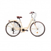 Велосипед CAPRIOLO CITY DIANA STEEL (1 X 6), рама сталь 18'', колёса 28'' (бежевый - коричневый)