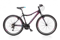 Велосипед CAPRIOLO MTB ATTACK, рама алюминий 17'', колёса 26'' (чёрный-розовый)