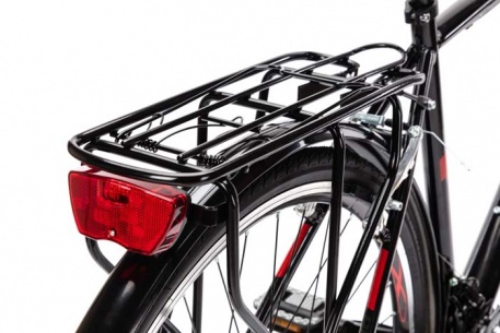 Велосипед CAPRIOLO TOURING SUNRISE, рама сталь 20'', колёса 28'' (чёрный-красный) - купить