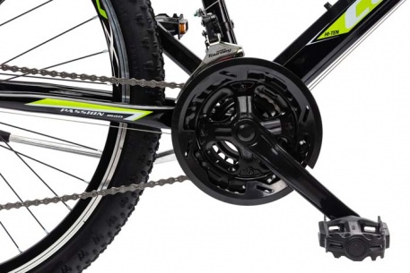 Велосипед CAPRIOLO MTB PASSION MAN, рама сталь 21'', колёса 26'' (чёрный-зелёный) - купить