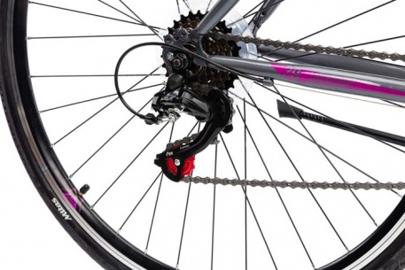 Велосипед CAPRIOLO TOURING TREK SUNRISE LADY, рама сталь 17'', колёса 28'' (серебристый-розовый) - купить