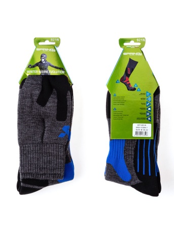 Носки Spring Winter Warm Evolution, серый-синий-чёрный - купить