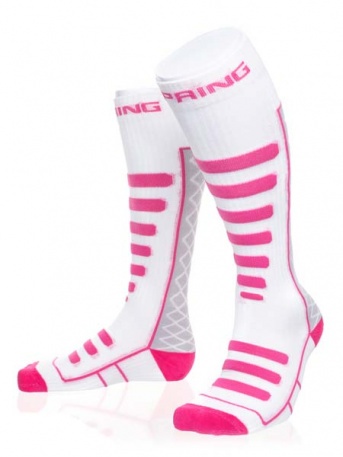 Носки Spring Ski Touring, белый-серый-розовый - купить