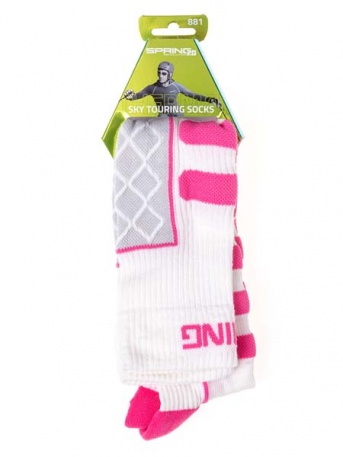 Носки Spring Ski Touring, белый-серый-розовый - купить