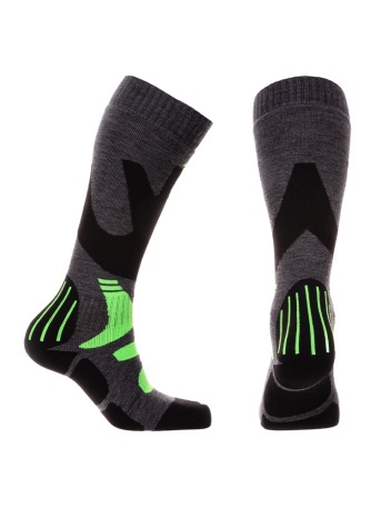 Носки Spring Winter Warm Evolution, серый-лайм-чёрный - купить