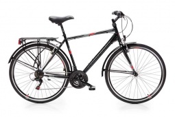 Велосипед CAPRIOLO TOURING SUNRISE, рама сталь 20'', колёса 28'' (чёрный-красный)