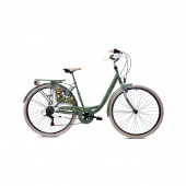 Велосипед CAPRIOLO CITY DIANA STEEL (1 X 6), рама сталь 18'', колёса 28'' (оливковый - зелёный)