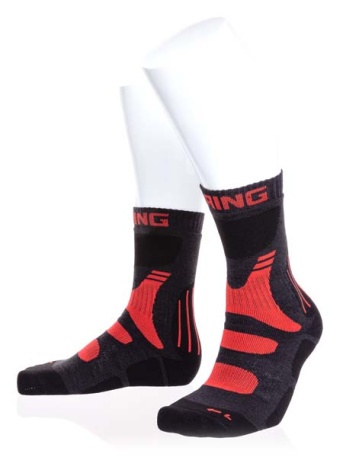 Носки Spring Warm Evolution, серый-красный-чёрный - купить