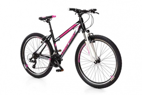 Велосипед CAPRIOLO MTB MONITOR, рама алюминий 19'', колёса 26'' (чёрный-розовый) - купить