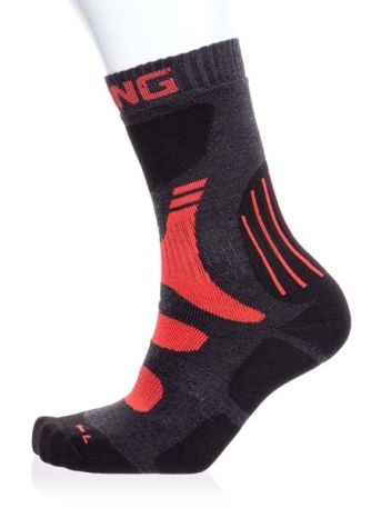 Носки Spring Warm Evolution, серый-красный-чёрный - купить