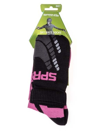Носки Spring Ski Race, чёрный-фуксия - купить
