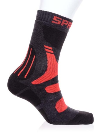 Носки Spring Warm Evolution, серый-красный-чёрный - купить