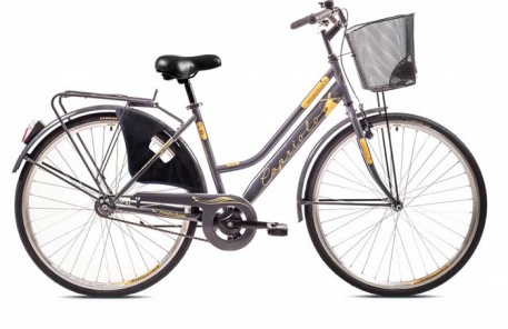 Велосипед CAPRIOLO CITY AMSTERDAM LADY, рама сталь 19'', колёса 28'' (графитовый) - купить