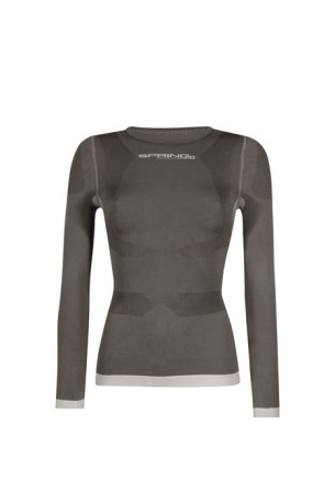 Женская компрессионная футболка с длинным рукавом Spring, антрацит - купить