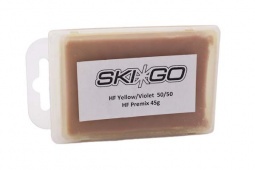 Высокофторовый парафин Ski-Go, фиолетовый/желтый, 45г