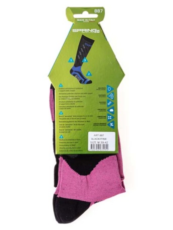 Носки Spring Ski Race, чёрный-фуксия - купить