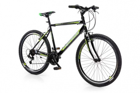 Велосипед CAPRIOLO MTB PASSION MAN, рама сталь 21'', колёса 26'' (чёрный-зелёный) - купить