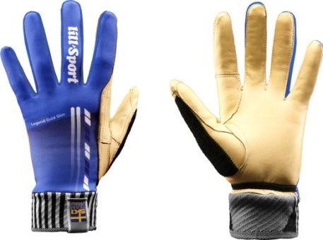 Гоночные перчатки Lillsport, модель Legend Slim Gold Royal Blue - купить