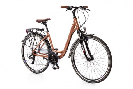 Велосипед CAPRIOLO TOURING ELEGANCE LADY (3 X 7), рама алюминий 18'', колёса 28'' (бронзовый-мет) - купить
