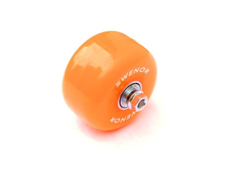 Заднее колесо к лыжероллерам SWENOR модели Racing Ceramic Alutech, жесткость 78A (оранжевое) в сборе - купить