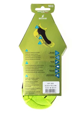 Носки Spring Speed Plus, лайм-чёрный - купить